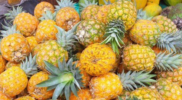 Yellow fruits - pineapples